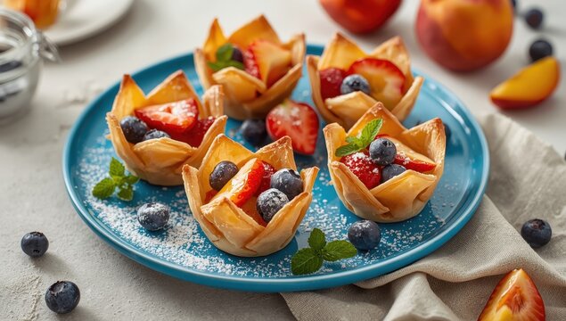 Distinctive and delightful phyllo cups inspired by Ottoman cuisine. Seasonal treat.
