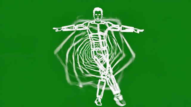 3d animated skeleton running motion capture loop bones anatomy