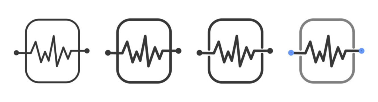 The Ultimate cadence Styles with Variations Line of icon set vector illustration