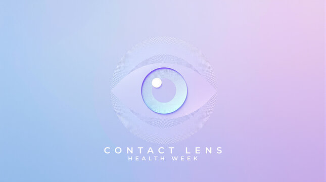 Contact Lens Health Week Concept Image. highlighting proper lens care, eye safety, and healthy vision.