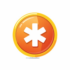 Fototapeta premium Graphic symbol with asterisk sign.