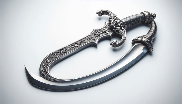 A pirate sword on a white background