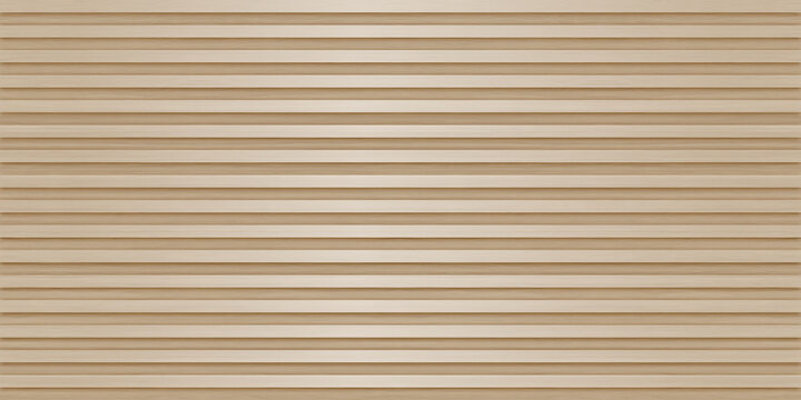 SEAMLESS background of light wooden wall panel, natural wood paneling texture, decorative accent wall or acoustic panel design, repeating pattern. 