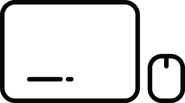 Computer monitor and computer mouse set