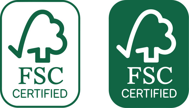 FSC Certified Logo Set for Sustainable Forestry and Eco-Friendly Product Packaging Design
