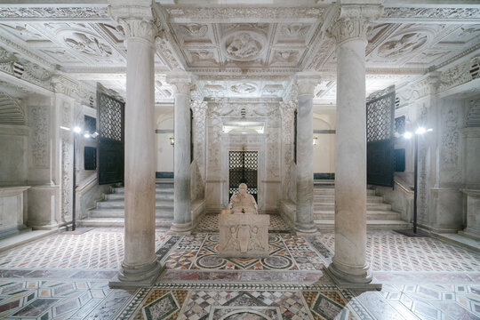 Cappella Carafa,  renaissance styled crypt of  Naples Cathedral hosting the remains of Saint Januarius, Naples, Italy