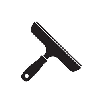 Squeegee silhouette icon vector flat design