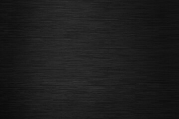 Futuristic brushed metal effect on striped plastic surface, black high-tech industrial ribbed background © PsychoBeard