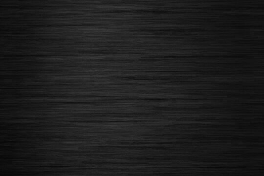 Futuristic brushed metal effect on striped plastic surface, black high-tech industrial ribbed background
