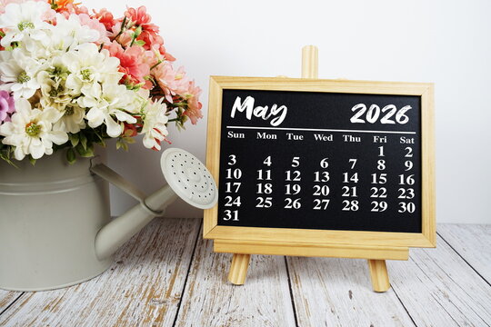 May 2026 annual monthly desk calendar for planning and management