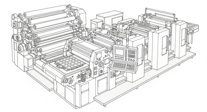 Detailed architectural blueprint of building.