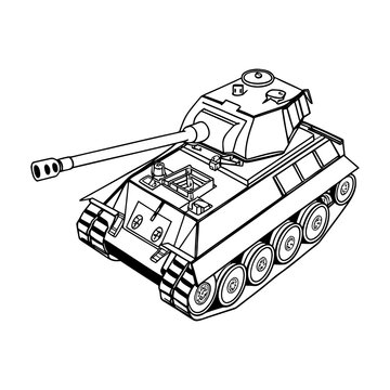 vector illustration of tank