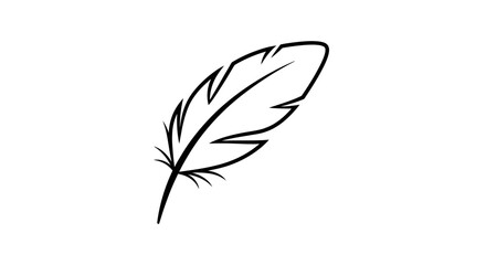 Obraz premium Single Feather Icon