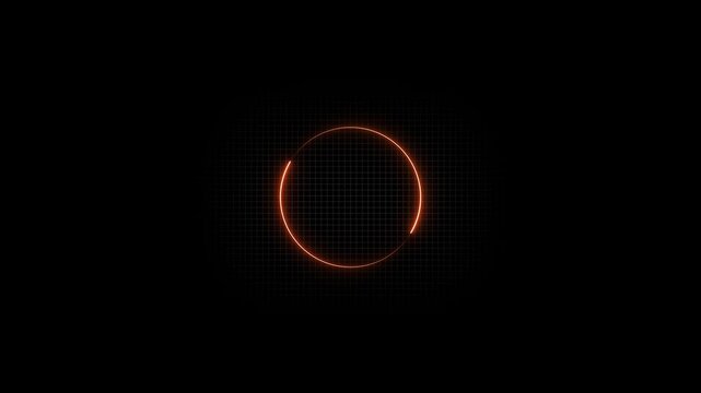 abstract beautiful color loading circle neon light background illustration 4k.glowing neon circle frame. Abstract beautiful color neon circle loading. Neon light circle frame rotation loading,