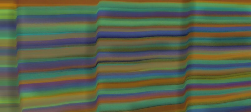 Multicolored horizontal wavy stripes pattern, Abstract distorted color lines texture
