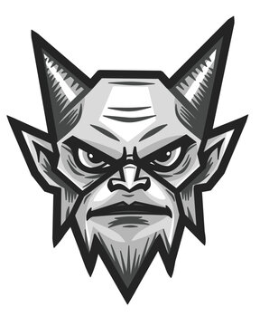 Demonio gray rostro.
