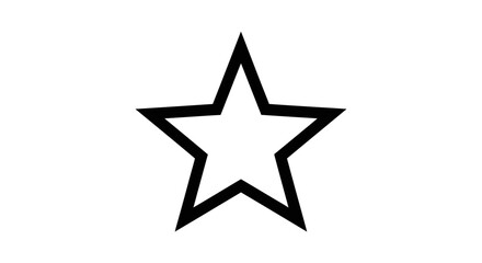 Fototapeta premium A simple black star shape icon.