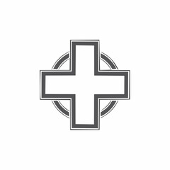 Fototapeta premium Medical Cross Icon with Circular Design Vector Illustration
