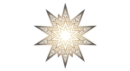 Obraz premium Intricate star shaped decorative design element.