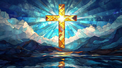 Fototapeta premium Archangel with Sword and Serpent – AI Generative