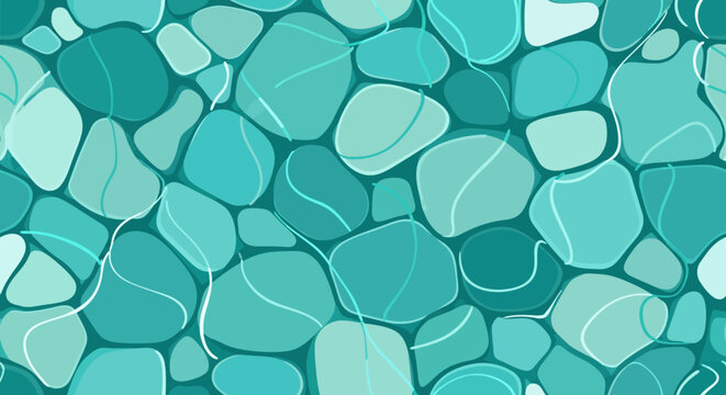 teal stones background, smooth pebbles texture