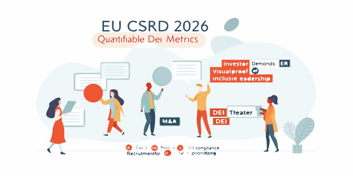 Eu csrd 2026 Quantifiable dei metrics and inclusive leadership concepts