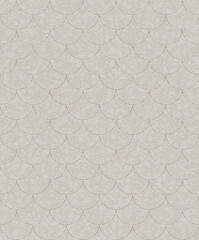 Naklejka premium Seamless sophisticated greige stone-style scallop texture with modern elegant semicircular scale patterns for versatile creative backgrounds
