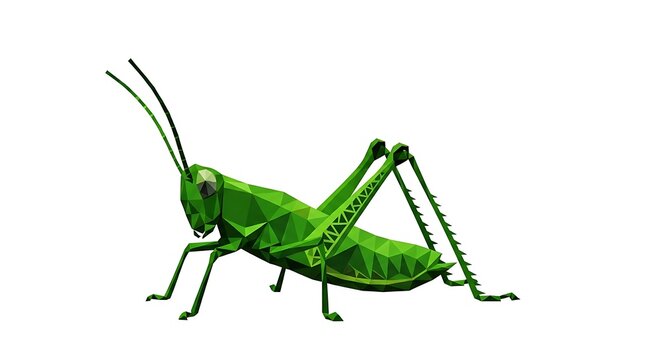 Geometric grasshopper illustration