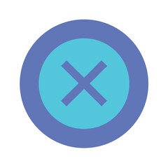 Obraz premium Aqua cross within purple circle on a black background digital illustration