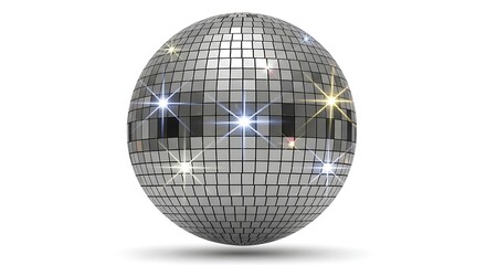 Fototapeta premium Disco ball isolated on white