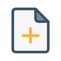 Fototapeta premium New document icon with plus symbol signifying add or create function
