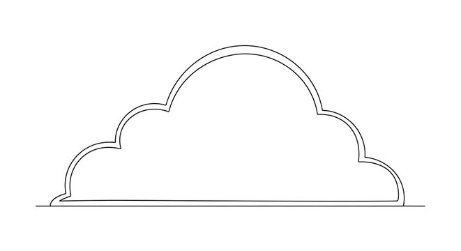Minimalist cloud outline