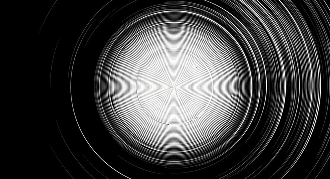 Abstract Monochrome Circular Moire Pattern Optical Illusion