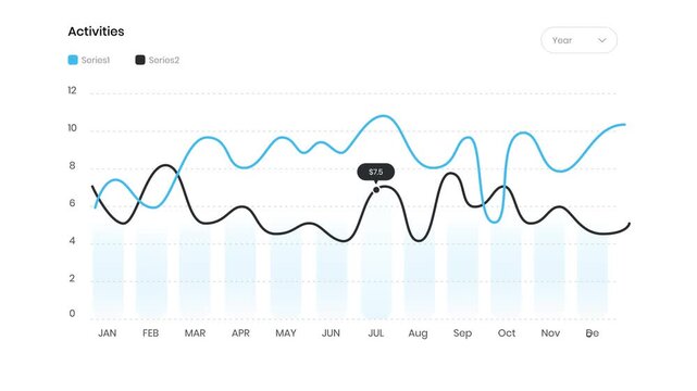 vector illustration of an abstract background with graphs