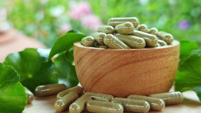 Herbal medicine capsule pill with Gotu Kola leaf