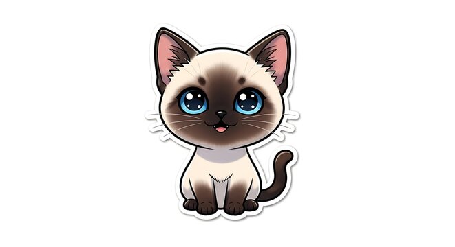 Cartoon siamese cat