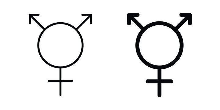 Unisex icon set, isolated on white background flat vectors