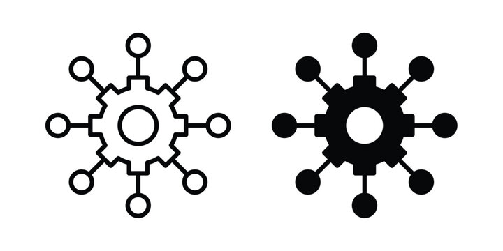 Useful functions icon set, isolated on white background flat vectors