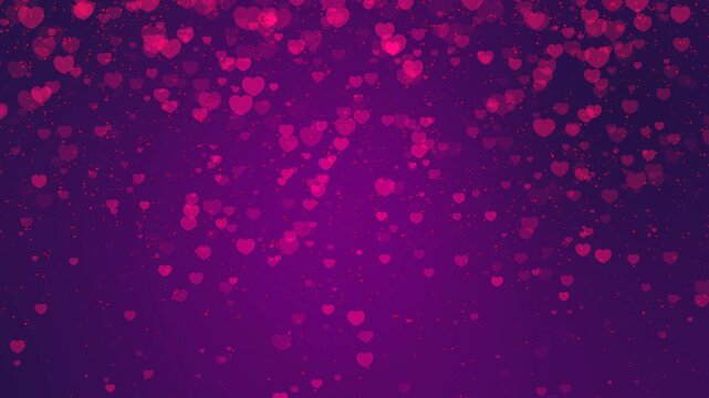 Valentine background animation with Heart flowting. Full HD. 4K