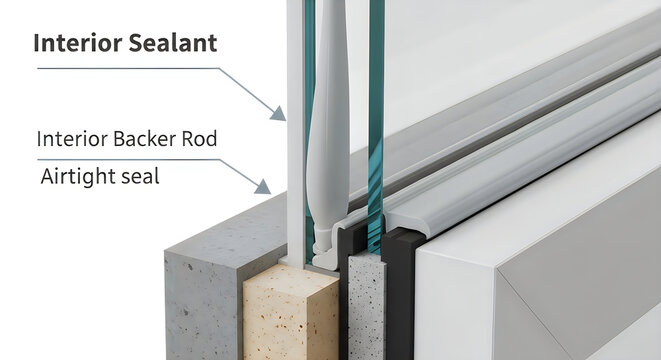 Interior sealant and backer rod installation