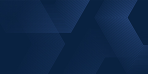 Fototapeta premium Dark blue background. Modern line stripes curve abstract presentation background. Luxury paper cut background. Abstract decoration, golden pattern,