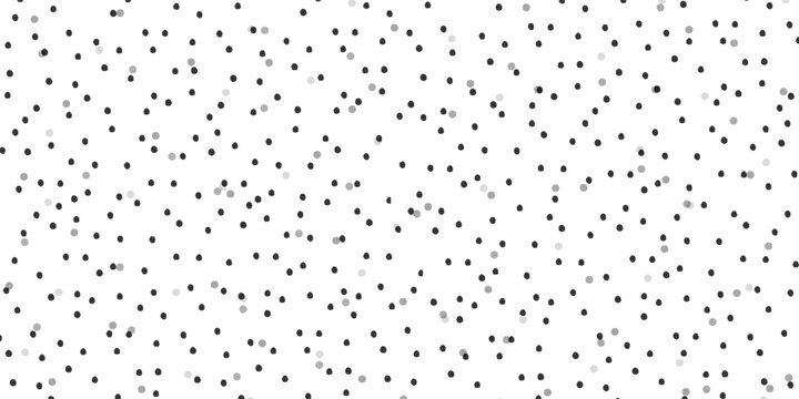 Seamless polka dot pattern. Vector pattern with black circles on white background.