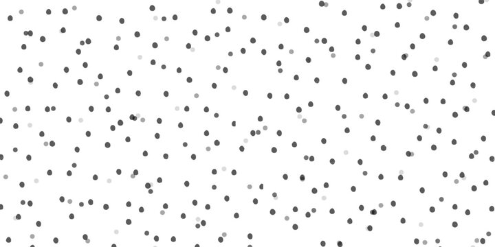 Seamless polka dot pattern. Vector pattern with black circles on white background.