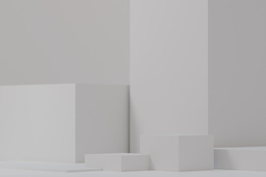 Minimal Dark Product Display Podium Stage Empty Space Luxury Technology Background 3D Render