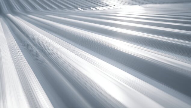 Abstract metallic parallel lines create a futuristic, speedy, and sleek visual effect