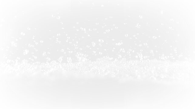 Water droplets falling and splashing on a surface with a transparent background during daytime