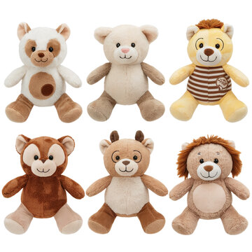 A collection of adorable stuffed animals