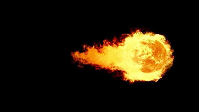 VFX Fireball Middle Size 5 Seconds Loop 30fps Angle3