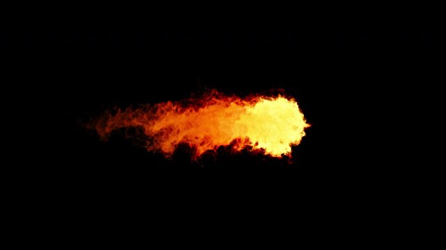 VFX Fireball Middle Size 5 Seconds Loop 30fps Angle5