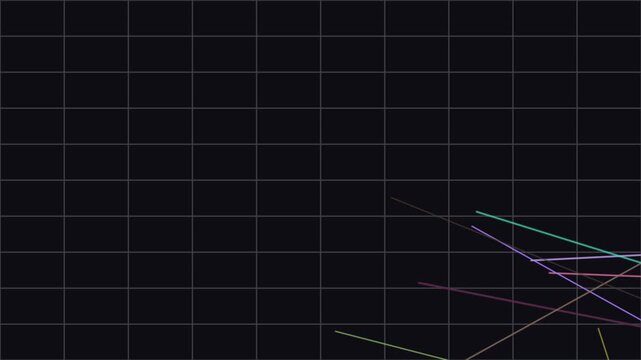 Abstract digital grid lines motion transition animation background, blue clean